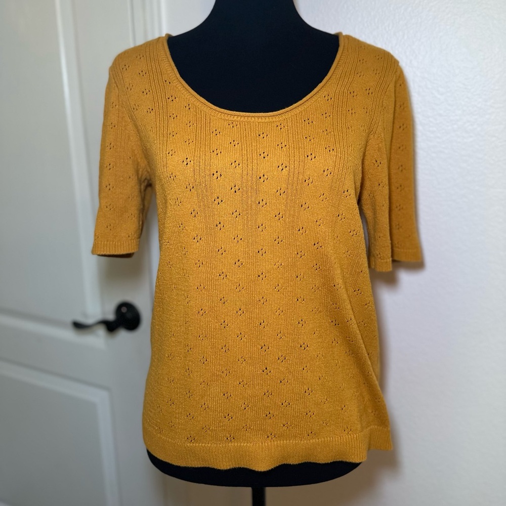 Madewell Pointelle Knit Sweater Tee